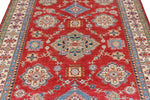 6x8 Red and Ivory Anatolian Traditional Rug