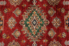 5x7 Red and Ivory Kazak Tribal Rug