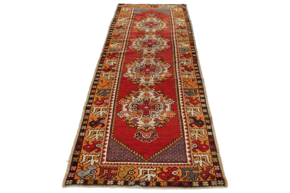 3x10 Red and Rust Turkish Tribal Runner