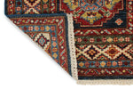 3x7 Navy and Ivory Kazak Tribal Runner