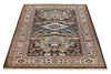 4x6 Brown and Ivory Kazak Tribal Rug