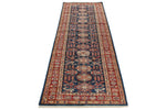 3x10 Navy and Red Kazak Tribal Runner