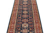 3x10 Navy and Red Kazak Tribal Runner