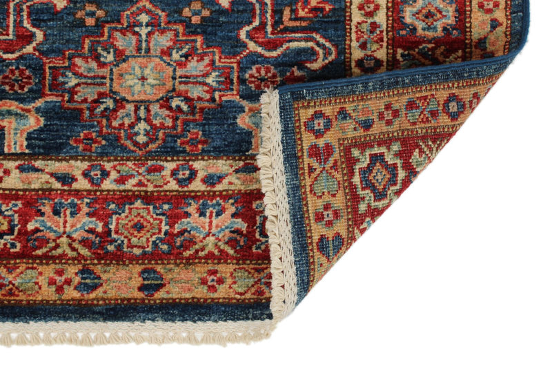 3x10 Navy and Red Kazak Tribal Runner