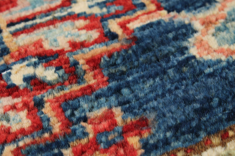 3x10 Navy and Red Kazak Tribal Runner