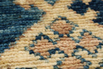 3x10 Blue and Ivory Kazak Tribal Runner