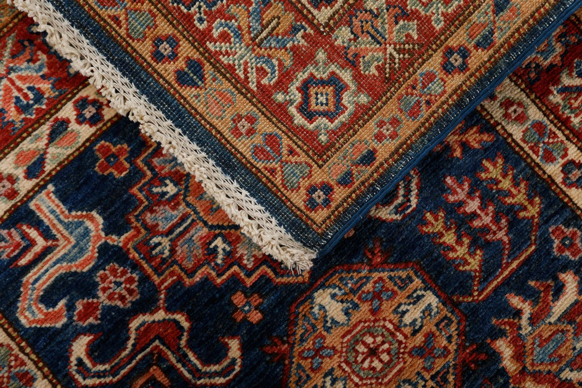 3x10 Navy and Red Kazak Tribal Runner