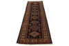 3x10 Navy and Ivory Kazak Tribal Runner