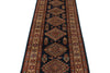 3x10 Navy and Ivory Kazak Tribal Runner