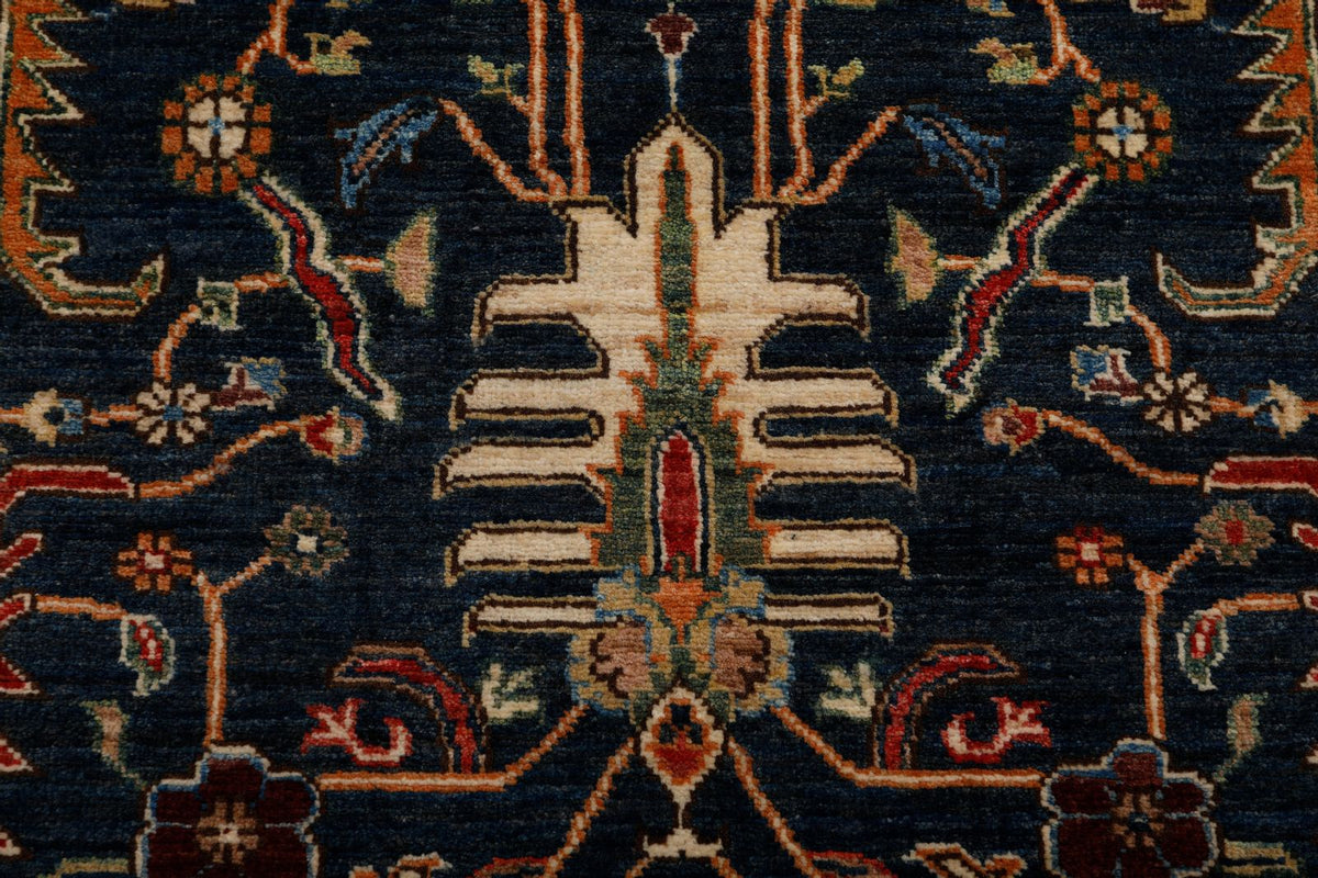 3x12 Navy and Red Anatolian Persian Runner