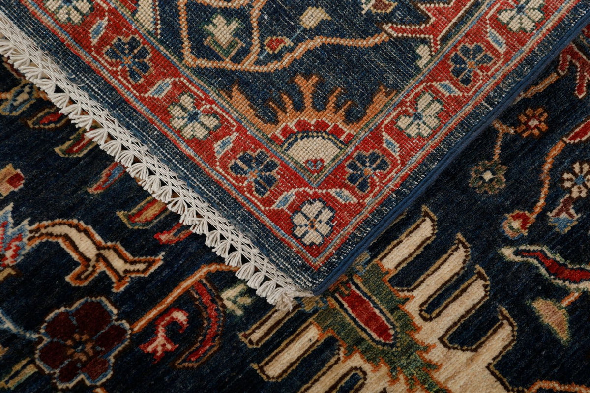 3x12 Navy and Red Anatolian Persian Runner