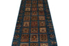 3x10 Multicolor and Light Blue Turkish Persian Runner