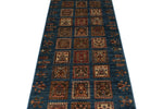 3x10 Multicolor and Light Blue Turkish Persian Runner
