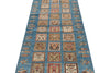 3x10 Multicolor and Light Blue Turkish Persian Runner