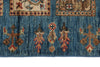 3x10 Multicolor and Light Blue Turkish Persian Runner