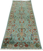 3x10 Blue and Multicolor Turkish Tribal Runner