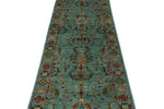 3x10 Blue and Multicolor Turkish Tribal Runner