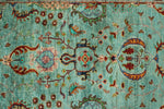 3x10 Blue and Multicolor Turkish Tribal Runner