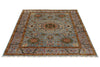 5x6 Light Blue and Light Gray Turkish Tribal Rug