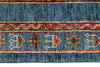 4x6 Multicolor and Light Blue Turkish Tribal Rug