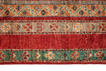 4x6 Multicolor and Red Turkish Tribal Rug