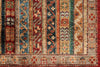 4x6 Multicolor and Red Turkish Tribal Rug