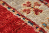 4x6 Multicolor and Red Turkish Tribal Rug