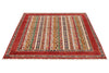 5x6 Multicolor and Red Turkish Tribal Rug
