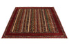 5x6 Multicolor and Red Turkish Tribal Rug