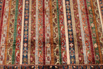 5x6 Multicolor and Red Turkish Tribal Rug