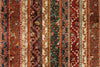 4x6 Multicolor and Light Blue Turkish Tribal Rug