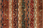 4x6 Multicolor and Light Blue Turkish Tribal Rug