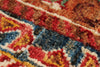 4x6 Multicolor and Light Blue Turkish Tribal Rug