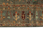 9x13 Brown and Multicolor Turkish Tribal Rug