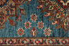 3x29 Light Blue and Red Kazak Tribal Runner