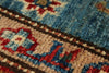 3x29 Light Blue and Red Kazak Tribal Runner