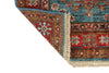 3x29 Light Blue and Red Kazak Tribal Runner