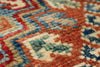 3x27 Light Blue and Red Kazak Tribal Runner