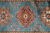 3x27 Light Blue and Red Kazak Tribal Runner