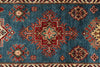 3x21 Light Blue and Red Kazak Tribal Runner