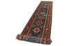 3x21 Light Blue and Red Kazak Tribal Runner