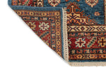 3x20 Light Blue and Red Kazak Tribal Runner