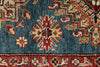 3x20 Light Blue and Ivory Kazak Tribal Runner