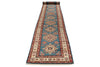 3x20 Light Blue and Ivory Kazak Tribal Runner