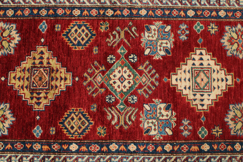 3x20 Red and Ivory Kazak Tribal Runner