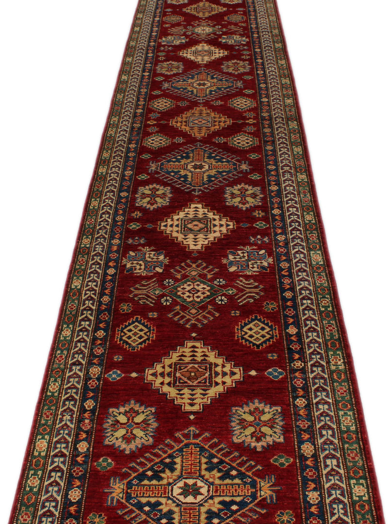 3x20 Red and Ivory Kazak Tribal Runner