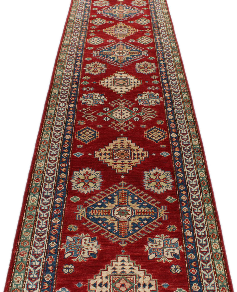 3x20 Red and Ivory Kazak Tribal Runner