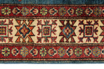 3x20 Light Blue and Ivory Kazak Tribal Runner