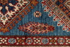 3x24 Light Blue and Ivory Kazak Tribal Runner