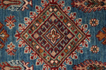 3x24 Light Blue and Ivory Kazak Tribal Runner